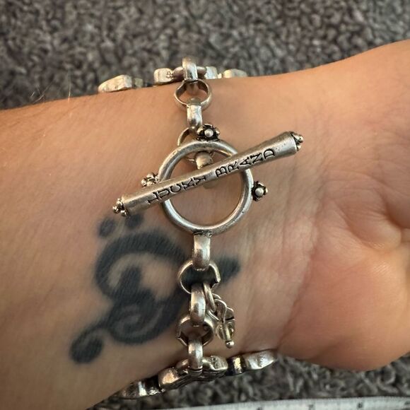 Intricate Silver Flower Bracelet - Picture 2 of 6